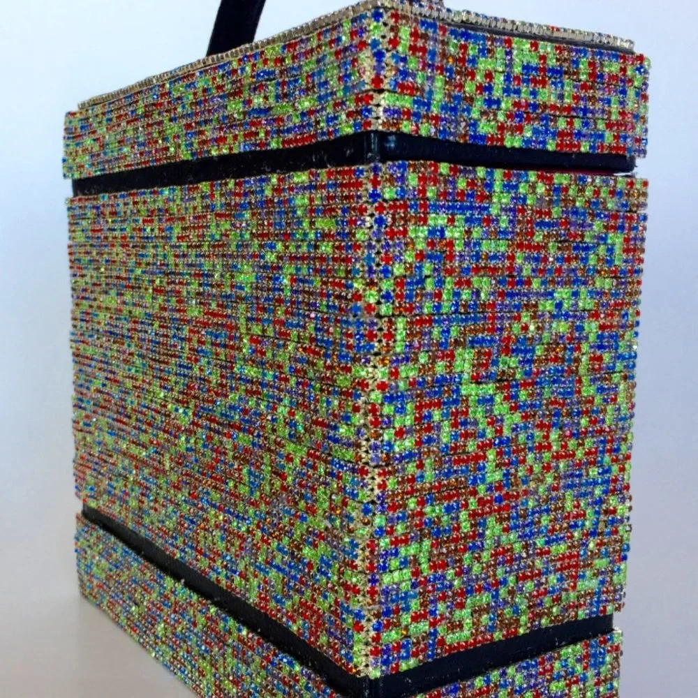 Handcrafted Upcycled Vintage Evening Bag - Picture 3 of 8